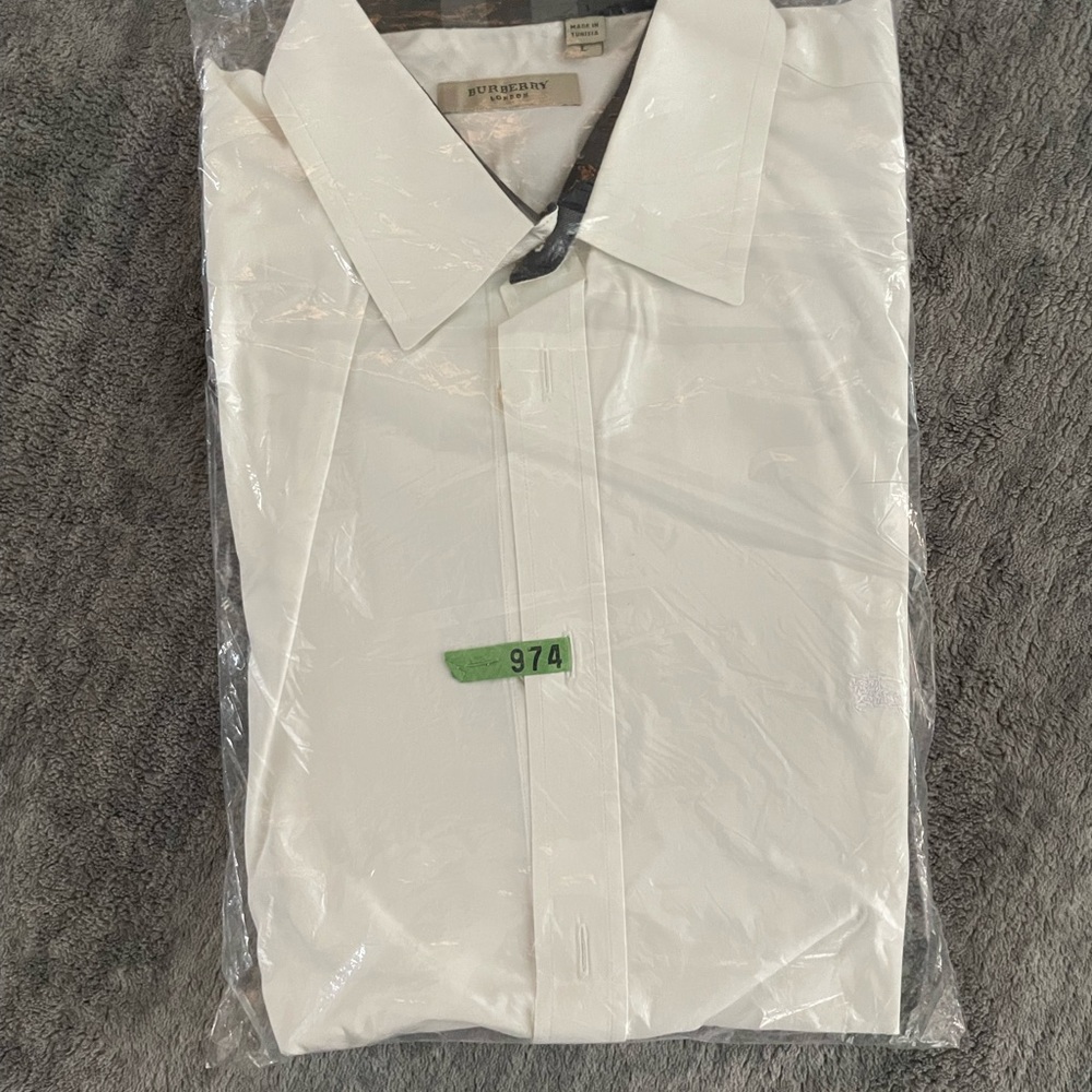Burberry White Dress Shirt Classic Design